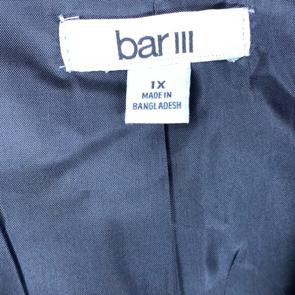 Bar III Black Open Front Boxy Blazer Plus Size 1X NWT Polished Career Jacket - Picture 5 of 8